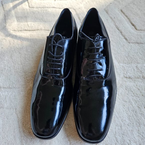 TOD'S Formal Lace-up Patent Leather Classic Oxford Shoes Men's Sz 8 Black groom - Picture 2 of 12